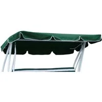 DEGAMO Hollywoodschaukelersatzdach MIAMI, (1-tlg), für 4-sitzer Schaukel 228x120cm, grün mit weißen Kedern
