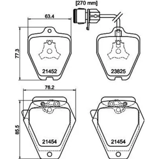 Hella Bremsbel?ge vorne Audi 100 A6 A8