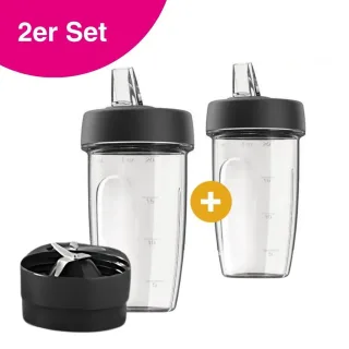 Kenwood Smoothie Maker 2er Set KAH740PL "Blend Xtract Sport" -...