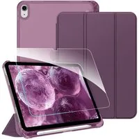 Fintie Tablet-Hülle für iPad 11 Generation 11'' 2025 (A16), iPad 10 Generation 10.9'' 2022, mit Schutzfolie-ultradünne transparente Rückseite Case mit Stifthalter