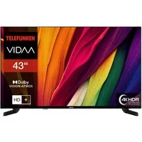Telefunken D43U790B2CW LCD-LED Fernseher (108 cm/43 Zoll, 4K Ultra HD, VIDAA Smart TV, VIDAA Smart TV, HDR Dolby Vision, Triple-Tuner, 6 Monate HD)