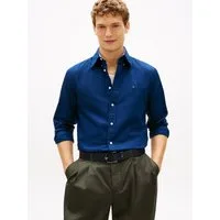 Tommy Hilfiger Langarmhemd LINEN BLEND SOLID BTD Regular Fit Leinen