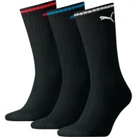 PUMA Sportsocken PUMA UNISEX STRIPED CREW SOCK (3-Paar) Komfort-Bund, Frottee-Polsterung, flache Zehennaht