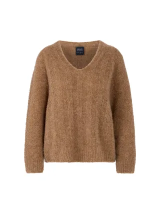 Marc Cain Sports - Pullover mit Alpaka – Knitted in Germany milk coffee - Gr. - 42