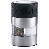 Bodum Salzmühle Bodum TWIN Salz- und Pfeffermühle Gewürzmühle 12 cm Schwarz