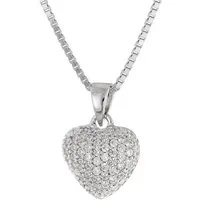 trendor Kette mit Anhänger Damen-Silber 925 Collier mit Herz
