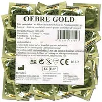 OEBRE Kondome Gold Beutel mit, 100 St., Club-Kondome, extra starke Kondome zum Dauer-Superpreis