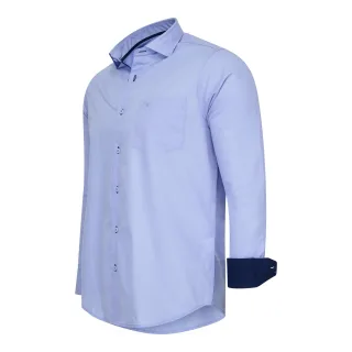Overhemd Uni von Cappuccino Italia in der farbe Blau und in größe L.