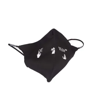 Zubehör Off White Schwimmende einfache Maske in Schwarz-Weiß