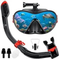 KESSER Taucherbrille, Schnorchelset Profi Taucherbrille Schnorchelmaske Tauchset