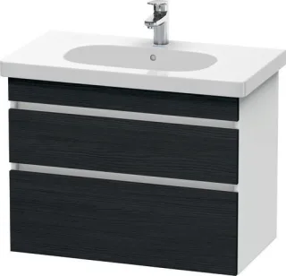 Duravit DuraStyle Waschtischunterbau wandhängend Eiche Schwarz & Weiß Matt 800x453x610 mm - DS648401 DS648401618