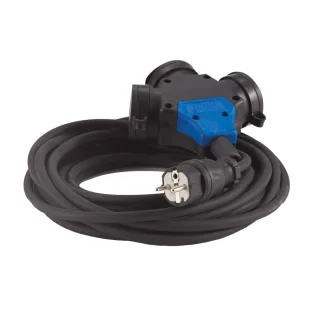 HEDI Neopren-Gummi Verlängerungsleitung, schwarz - VK25-HK2