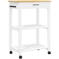 vidaXL Küchenwagen Küchenwagen MONZA 60x40x88,5 cm Massivholz Kiefer
