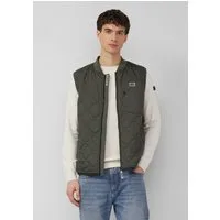 s.Oliver Outdoorjacke Outdoor-Weste Leichte Steppweste mit Bomberkragen im Workwear-Stil
