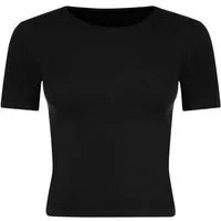 Evoni T-Shirt Damen kurzes Kurzarmshirt aus weichem Baumwollstoff