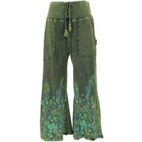Guru-Shop Relaxhose Palazzohose, Boho Baumwollhose, Hippiehose mit.. alternative Bekleidung