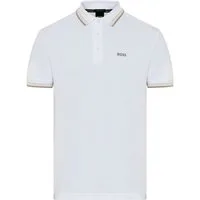 BOSS GREEN Poloshirt Paddy atmungsaktive Piqué-Webstruktur, Flachstrickkragen, gerader Schnitt