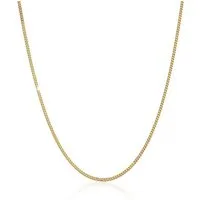 Elli Premium Kette ohne Anhänger Panzerkette Collier Basic 925 Silber vergoldet