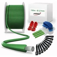 Powery 150m Set Begrenzungskabel inkl. Material 2,7mm für Mähroboter Begrenzungskabel