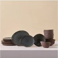 Karaca Geschirr-Set Karaca Earth Collection Bon Reaktiv 24-teiliges Geschirrset 6 Personen (24-tlg), 6 Personen, Steinzeug