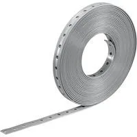 PRO FMS-19 Lochband, 10 Stück, Kabelführung hellgrau, 10 Meter x 19mm