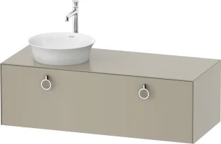 Duravit White Tulip Konsolenwaschtischunterbau wandhängend Taupe Seidenmatt 1300x550x408 mm - WT4982 WT4982L60600010