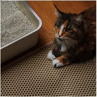 LucyBalu Katzentoilette Streumatte LOOMAT, zweilagiger Katzenklo Vorleger, Leicht zu reinigende Katzenstreu-Auffangmatte