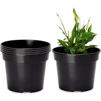Garronda Blumentopf Kunststoff rund Pflanztopf Kräutertopf Anzuchttopf für Garten GD-0025 (5 St)