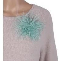 MIRROSI Brosche Edler Federbrosche, Feder-Anstecker im Boho-Vintage Stil, Ausgestattet mit Clip und Anstecknadel für sicheren Halt
