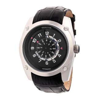 Heritor Automatikuhr Daniels Halbskelett mit Lederarmband