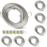 Nettlife LED Einbaustrahler 6ER Einbaurahmen GU10 Set Einbaustrahler, Schwenkbar 30°