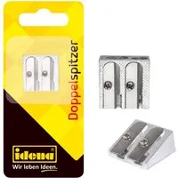 Idena Anspitzer Idena 520051 - Doppelanspitzer aus Metall, Keilform, für dünne und