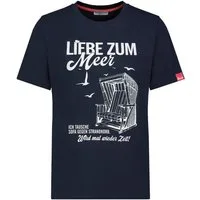 Eight2Nine T-Shirt Damen Baumwollshirt maritim Printshirt, maritime Motive: Anker, Moin, Strandkorb