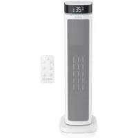 Brandson Heizlüfter Keramik-Heizlüfter 2000 W energiesparend, 12h-Timer, Fernbedienung, 2000 W, Badezimmer, Thermostat, ECO-Modus, Oszillation, Kippschutz