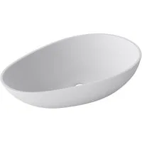 doporro Waschbecken Aufsatzwaschbecken Waschtisch Hängewaschschale Oval Col809, antibakteriell und leicht zu reinigen, hochwertiges Material