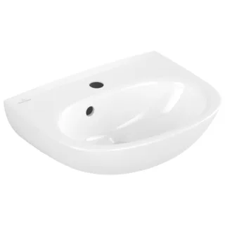 Villeroy und Boch O.novo Waschtisch 43404501 45x36cm, oval, Hahnloch mit Überlauf, weiß