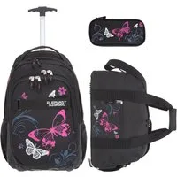 ELEPHANT Schulrucksack Schultrolley Trolley Hero Signature Schulrucksack (3 Teile Set), Rucksacktrolley Schule Rucksack Trolly, Sporttasche, Mäppchen Box +tsm