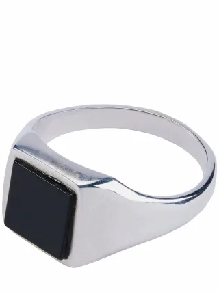Mey & Edlich Herren Siegelring Schwarz 925er Sterlingsilber