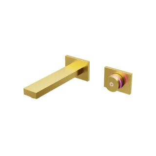 Steinberg Serie 390 iFlow - Vollelektronische Wand-Waschtisch-Armatur, Gold gebürstet 390 1816 BG