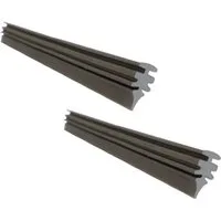 SWISSINT Scheibenwischblätter 2 x 61 cm Wischblatt Ersatz Wischergummi + Schiene für Standardwischer, Zuschneidbar, Erstausrüsterqualität