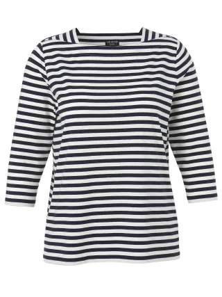 VIA APPIA DUE - T-Shirt Karree 3/4 Arm indigo/ecru - Gr. - 48