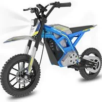 HITWAY Elektro-Kindermotorrad HT100, 36V 10,4Ah, 400W, 10/15/25 km/h, Reichweite 45 km, Belastbarkeit 70 kg, 14" Offroad-Reifen, Doppelbremsen, Doppeldämpfer, Aluminiumrahmen