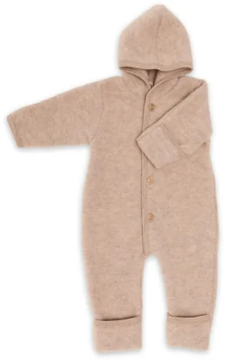 Engel Natur Merino Overall Fleece 50/56 sand melange