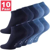 Reslad Sneakersocken Damen & Herren Sneaker Socken Kurz (10 x Paar) für Frauen & Männer (10-Paar) Sneakersocken Füßlinge Unisex