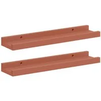 vidaXL Regal Wandregal 2 stk. Rot 40 x 9 x 3 cm Holzwerkstoff, 2-tlg.