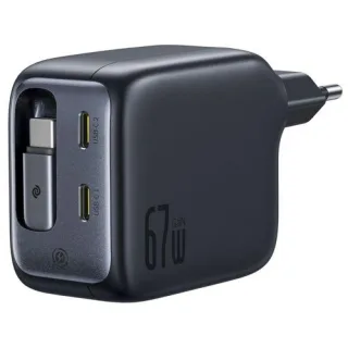 Baseus EnerCore CJ11 Charger Retractable 3C 67W EU Black