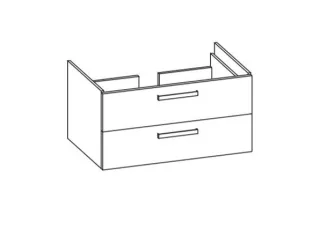 Artiqua 411 Waschtischunterschrank für Vero Air 235010 Quarzgrau Matt Select, 411-WU2L-D80-7163-173 411-WU2L-D80-7163-173