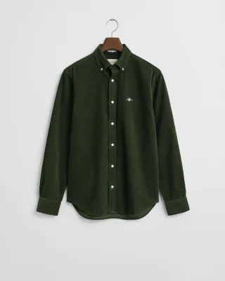 GANT - Regular Fit Cordhemd aus Baumwolle country green - Gr. - XXL