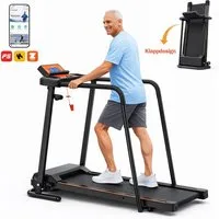 ANYSUN Laufband Laufbänder für Zuhause, mit erweiterte Handläufer (tragbare klappbare Laufband,für Recovery Fitness), mit optionaler App-Steuerung, Tragkraft bis 120 kg