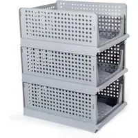 Zedelmaier Organizer Schrank-Organizer Kleiderschrank Schublade faltbare Aufbewahrungsbox (Set, 3 St., Set of 3), Klappbar und Stapelbar Aufbewahrungsbox